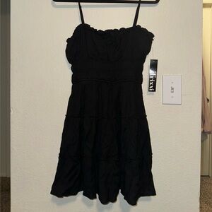 Ruched black dress